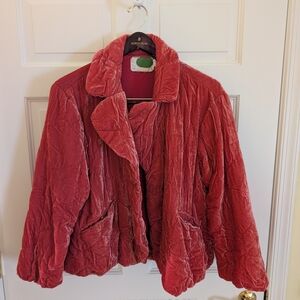 Anthropologie Red Teddy Jacket